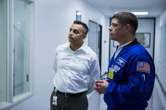 Astronaut Robert Behnken tours NEOTech